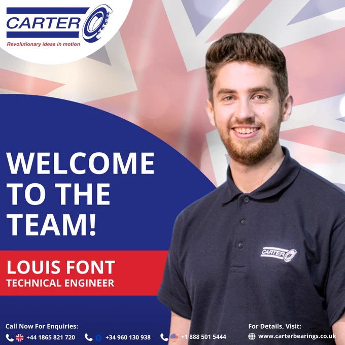 Team Carter Manufacturing welcomes Louis Font as a Technical Engineer