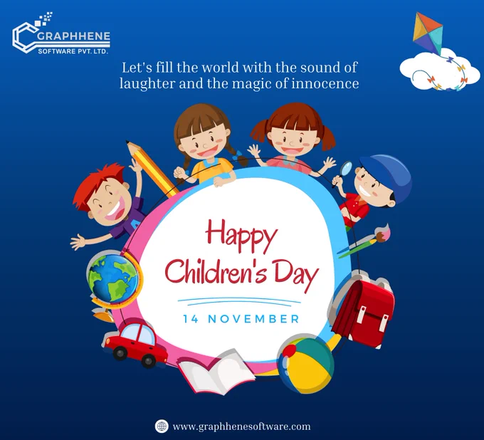 Children's day wishes from Graphhene software pvt ltd.
