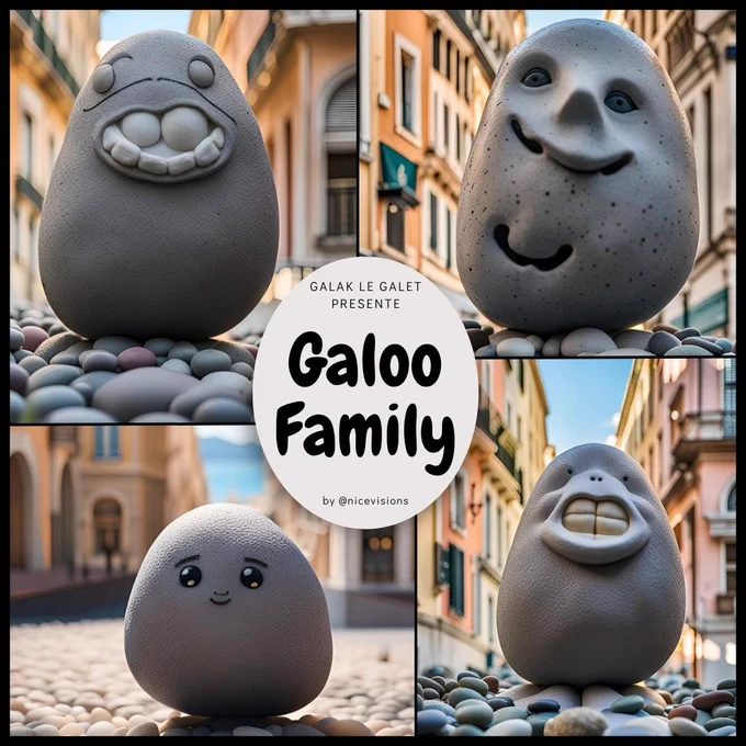 Retrouvez les 9 personnages de la Galloo family sur ma page instagram.com/nicevisions #nice06 #ilovenice #galet 