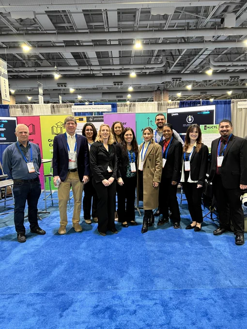 Photo of Proctorio team members and NJCTL team members at NJEA conference in Atlantic City, NJ at the NJCTL booth