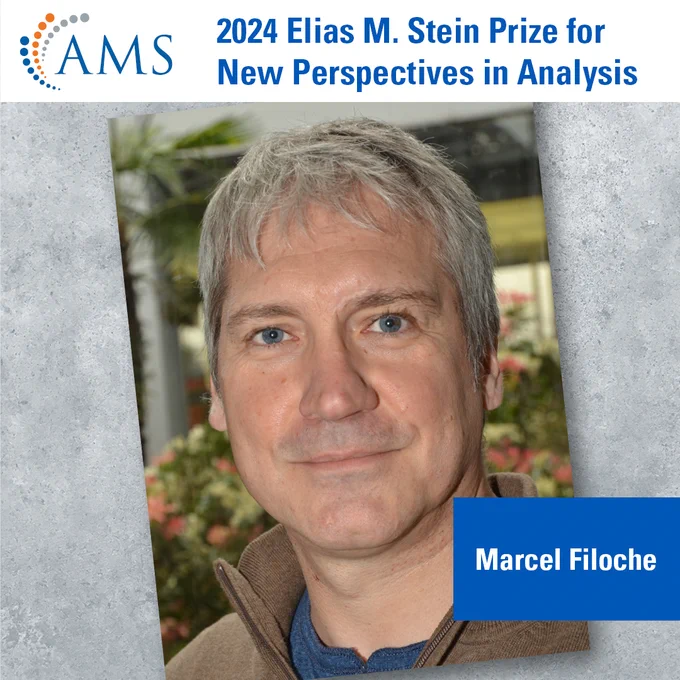 2024 Elias M. Stein Prize for New Perspectives in Analysis.

Portrait of Marcel Filoche
