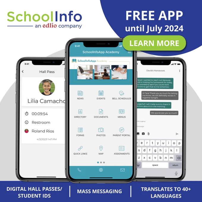 Free school app until July 2024