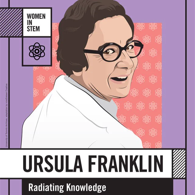 Colour illustration of Ursula Franklin
