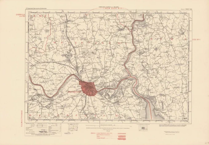 One-inch administrative maps of Ireland. Sheet 168 - Waterford
Revised: 1898