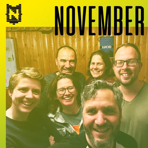 Nerdland november 2023 visual: hetty, peter, marian, jeroen, els, lieven