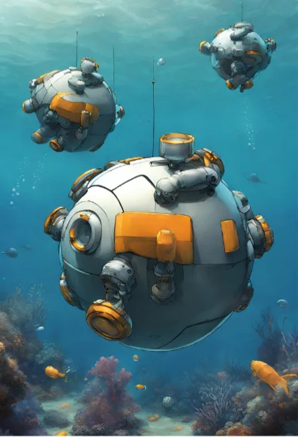 The envisioned BEASTIE concept: many small autonomous underwater vehicles cooperating in a marine scenario