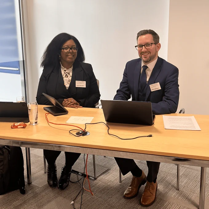 Elaine Banton and Mike Williams at the Discrimination Law Association conference. 