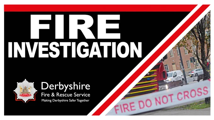 Image of a fire appliance. Text next to it reads: "Fire investigation."