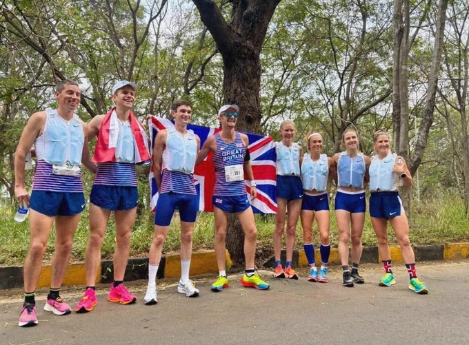 Great Britain and Norther Ireland men's and women's team at the IAU 50km World Championships.