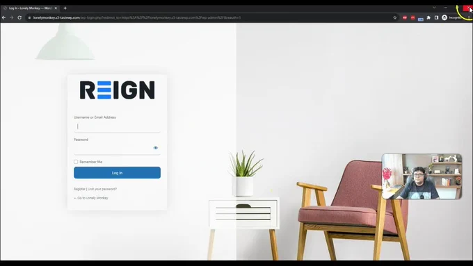 Reign Theme login options 