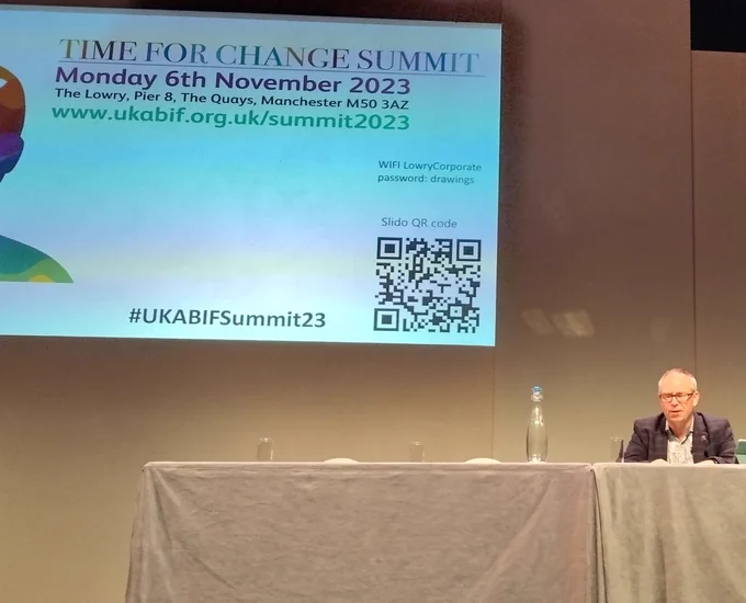 Professor Andrew Bateman opening the UKABIF 2023 Summit.