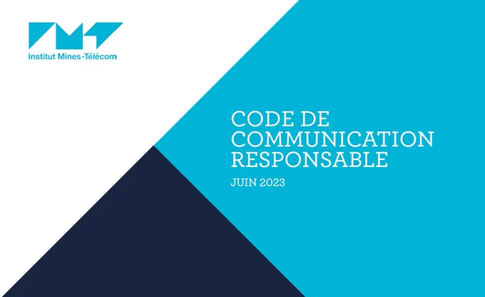 Couverture du « Code de communication responsable » de l’Institut Mines Télécom édité en juin 2023