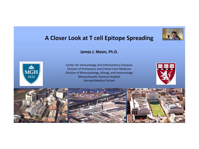 A closer look at T cell epitope spreading
James J Moon, PhD
Center for Immunology and Inflammatory Diseases
Division of Pulmonary and Critical CAre Medicine
Division of Rheumatology, Allergy, and Immunology
Massachusetts General Hospital
Harvard Medical School