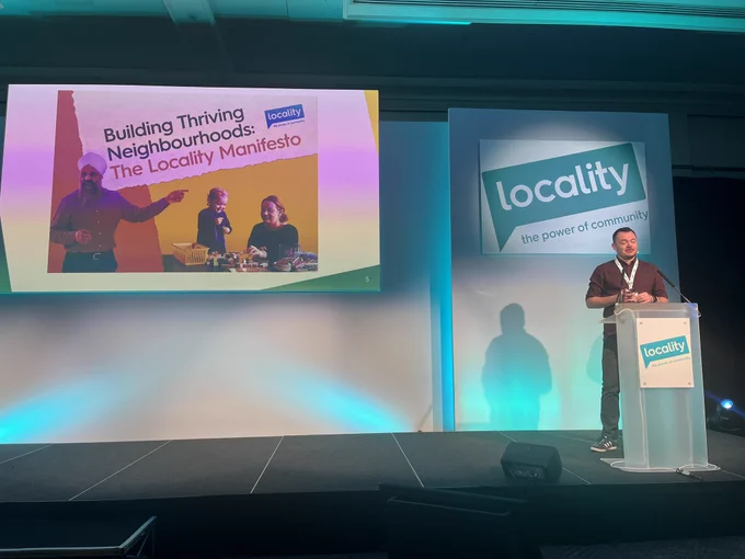 Tony Armstrong on stage