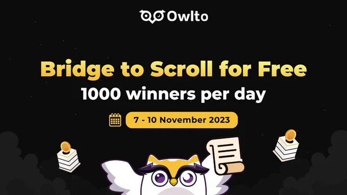 Bridge to Scroll via Owlto for free!
