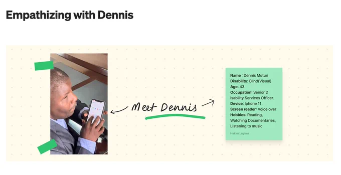 Image showing Denis on the left and a short bio description of him.