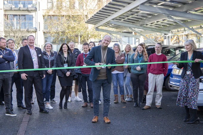 Cllr Tom Briars-Delve (Cabinet Member for Environment and Climate Change, Plymouth) cuts the ribbon