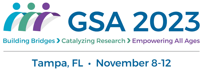 GSA 2023 Logo
Building Bridges - Catalyzing Research - Empowering All Ages
Tampa, FL - November 8-12