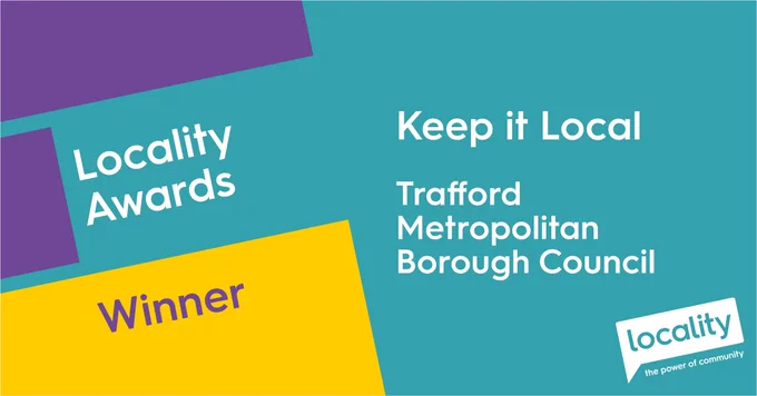 Keep it local award winner Trafford council