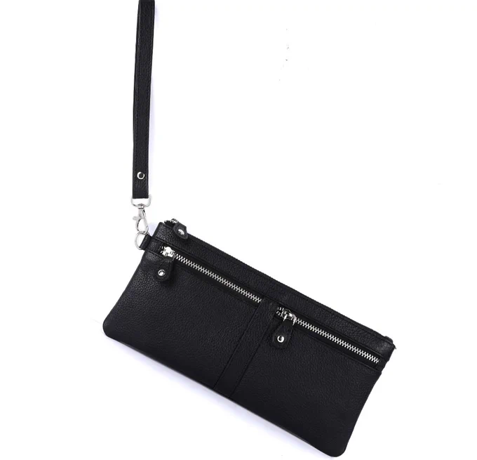 Aahana Wristlet clutch handbags, "PURE LEATHER " MODEL name is AAHANA wristlet clutch. purse cum wallet with 6 card slots. This wristlet clutch has design with YKK METAL zipper for small cosmetic and ornaments. One main main compartment opening with YKK METAL zipper, one zipper pocket is behand the bag interior one zipper pocket for cash, pullar with small studs which make it special. Wrist handle also Removeble you can use it as like hand purse 
Large capacity purse, pass book, fees book, bill and cash, you can use any where, wedding, anniversary, office, shopping, college, evening party, birthday party. Kitty party, restaurant, and alao gift to your dear, like sister, mother, sister in low, cousin sisters and lady boss. #leatherbag #ladieshandbags #satchelbag #Totebag #shouladerbag #pure Leatherbag #WomenEmpowerment #WomensArt #FashionFever #fashionhistory #LadySuper #girls #wow #womens #party #hobabags #WomanLifeFreedom #GIRLFRIEND #Realleatherclutch #genuineleather 
