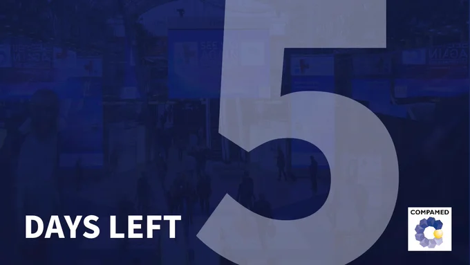 Image: the COMPAMED logo and the Text saying: 5 days left; Copyright: Messe Düsseldorf