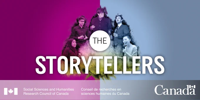 Five storytellers presenting their submissions.

The Storytellers.