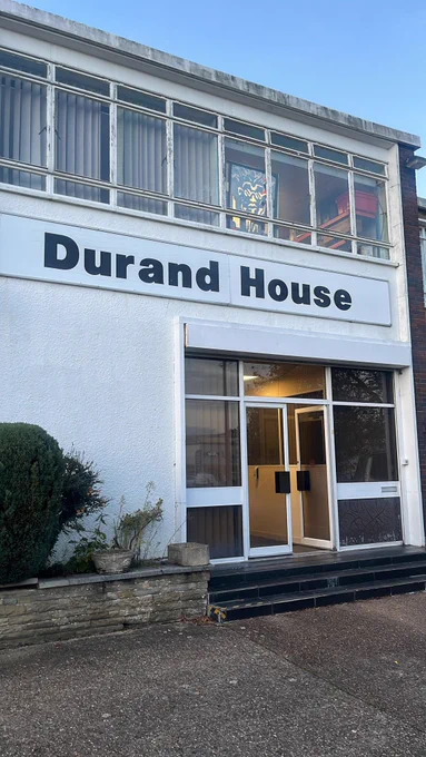 Durand House : a building and the entrance to that building