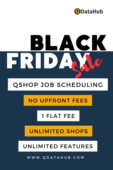Black Friday Sales 2023

QShop Scheduler Solution 
No upfront fees.
Offering one flat fee for an unlimited number of job shops/offices.
Unlimited Job Scheduling capabilities.

https://qdatahub.com/jobscheduling-blackfriday/