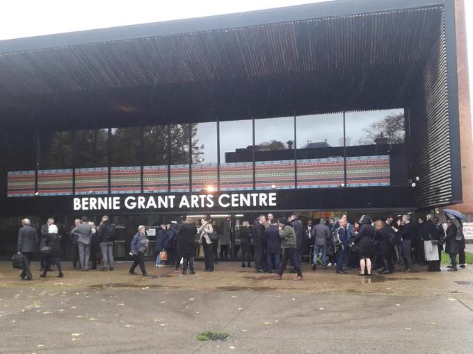 Attendees outside BGAC front 