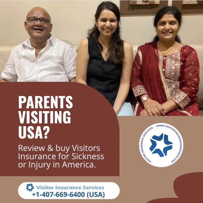 Visitors Insurance is ideal coverage for parents as visitors to the USA, foreign travelers visiting America, or Indian relatives visiting the USA, or for foreign tourists traveling to the United States, or anyone traveling outside their home country. Review top-rated visitors insurance plans and buy the best suited visitors coverage for USA, top-rated visitor insurance plans with sickness or injury benefits, quote cost and instantly purchase Visitor Insurance India to USA today on VisitorInsuranceServices.com.