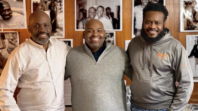 MI State Representative Jason Hoskins meeting with LGBT Detroit Executive Director, A. Nzere Kwabena, and our Social Justice Engineer Jerron Totten.