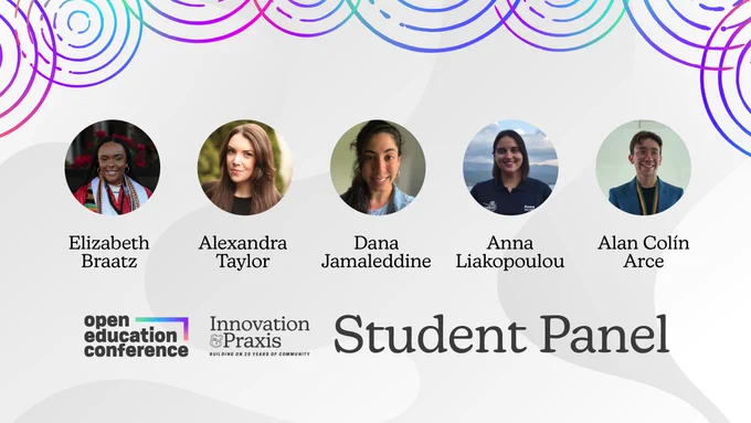 Headshots of the OpenEd23 Student Panelists