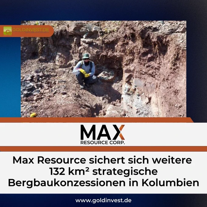 Nach den jüngsten Erfolgen durch luftgestützte Exploration hat Max Resource Corp. (TSXV: MAX: FRA: 1D2) seine große Landposition im kolumbianischen Cesar-Becken nochmals strategisch erweitert. Wie das Unternehmen bekannt gab, hat Max Resource weitere 12 Konzessionen mit einer Gesamtfläche von 132 km² erworben. Diese Flächen vergrößern den Fussabdruck von Max im Cesar Becken um rund 15 Prozent. Das Kupferprojekt Cesar im Nordosten Kolumbiens erstreckt sich nun über 120 Kilometer (zuvor 90 Kilometer) entlang des Streichens in nord-nordöstlicher/süd-südwestlicher Richtung.

Darüber hinaus hat Max im Rahmen eines Aktientausches mit dem unabhängigen kanadischen Unternehmen Bay Street Minerals Corp. die zugrundeliegenden dreiprozentigen Lizenzgebühren (Royalties) in Verbindung mit 19 Bergbaukonzessionen und 31 Anträgen auf Bergbaukonzessionen für das Projekt Cesar erworben. 