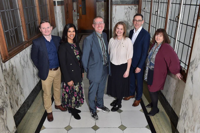 Boost team and delivery partners: (L-R) Mark Gibbons, Senior Boost Access to Finance specialist; Darshana Patel, Boost Programme Officer, Lancashire County Council; Andrew Leeming, Boost Programme Manager, Lancashire County Council; Alison Davies, Programme Manager, Selnet; Richard Jeffery, National Director, GC Business; Janet Doolan, Head of Growth Lancashire