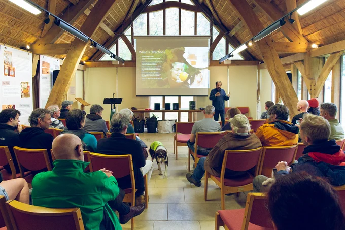 Ivan Button, principal arboricultural consultant and director of Crown Tree Consultancy delivers a speech at the Arboricultural Association's Arb show