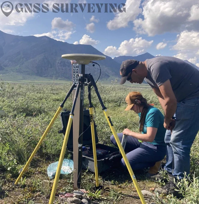scientist surveying coordinates