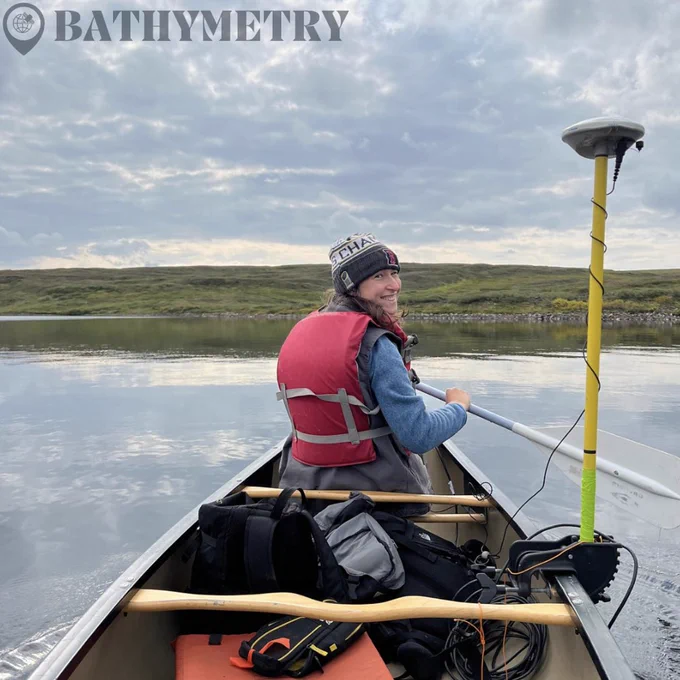 scientist collecting bathymetry data