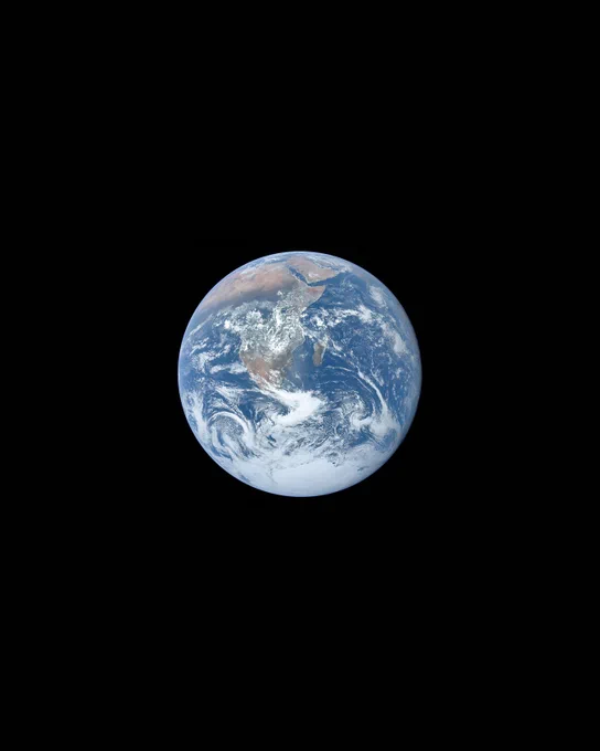 "The Blue Marble" a photograph of Earth taken on December 7, 1972, taken by the crew of NASA's Apollo 17