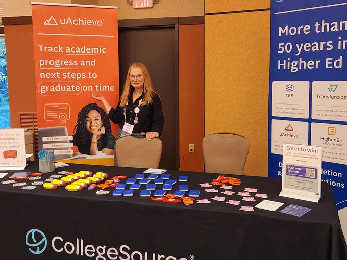 The CollegeSource booth at the 2023 WACRAO Annual Conference