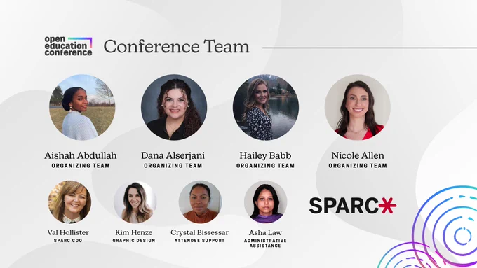 Images of the OpenEd23 Conference team
