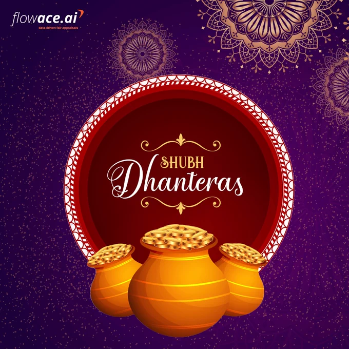May the divine blessings of wealth and prosperity illuminate your life this Dhanteras! ✨ Wishing you a joyous and prosperous #Dhanteras from all of us at Flowace.ai. May this auspicious occasion fill your home with happiness and abundance! #HappyDhanteras #Prosperity #FestiveGreetings 🪔💰"