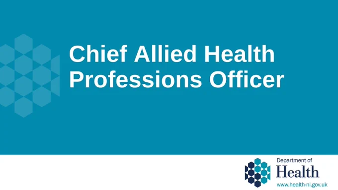 Graphic stating Chief Allied Health Professions Officer