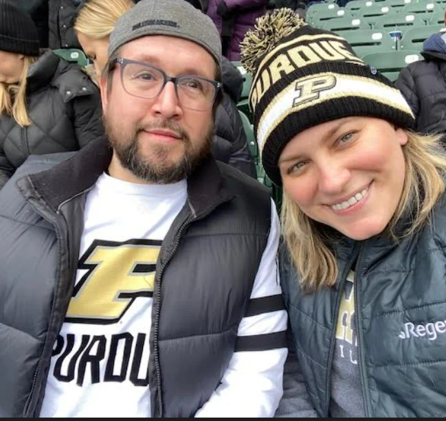 Alyssa Esch (right) at a Purdue game!