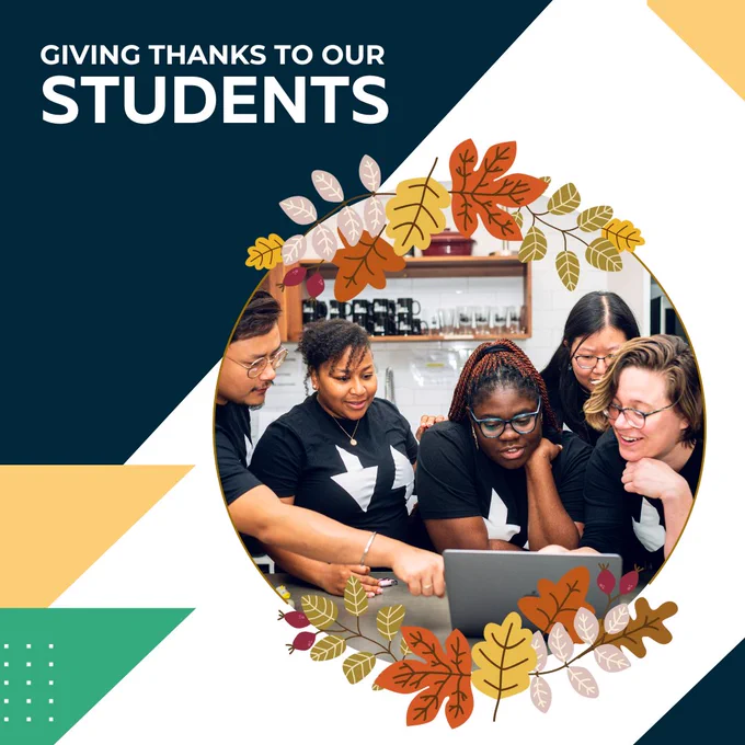 Giving thanks to our students.