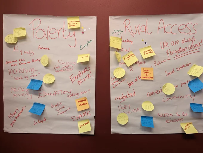 Suggestions from participants around poverty and rural access