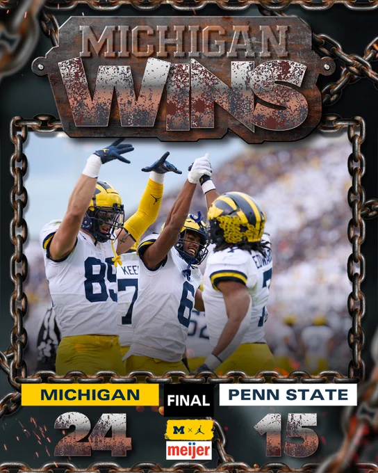Final: Michigan 24 Penn St 15