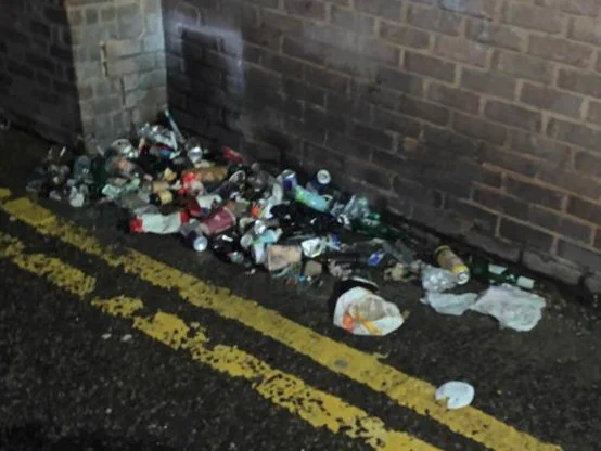 Rubbish on the road