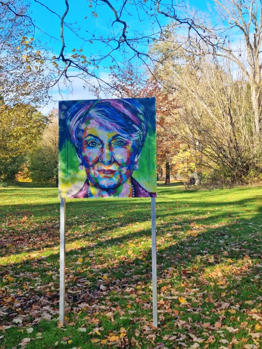 My portrait of Helen Caldicott in the LWL-Park.