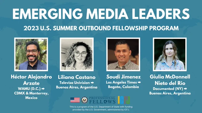 Emerging Media Fellows graphic with pictures