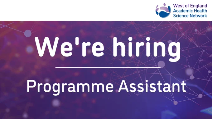 Text reads: We're hiring - Programme Assistant